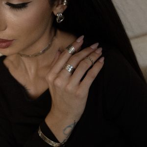 obrączka srebrna sasun